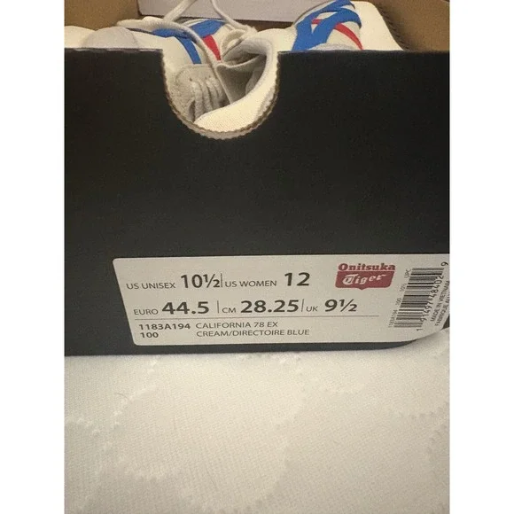NEW Onitsuka Tiger California 78 Ex Cream Blue Red Mens Size 10.5 Shoes Sneakers - Picture 4 of 6